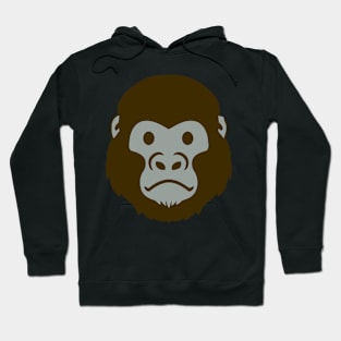 Gorilla Ape Face Emoticon Hoodie